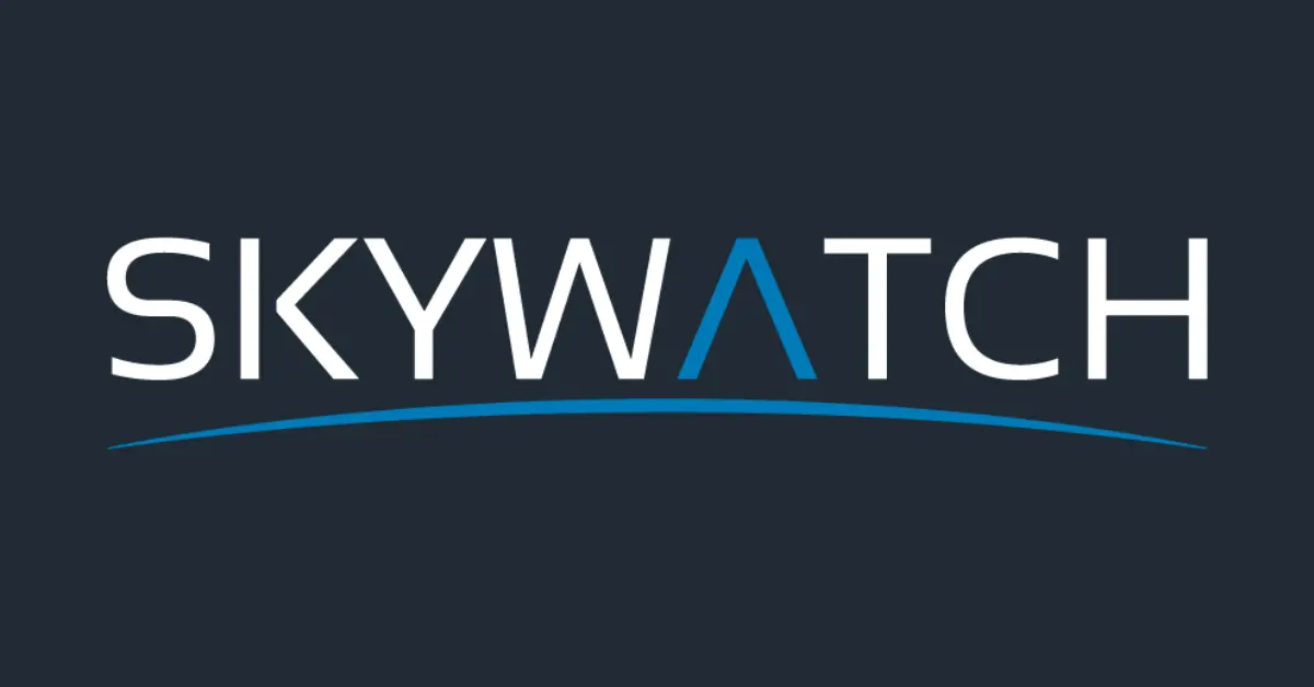 skywatch logo on dark background