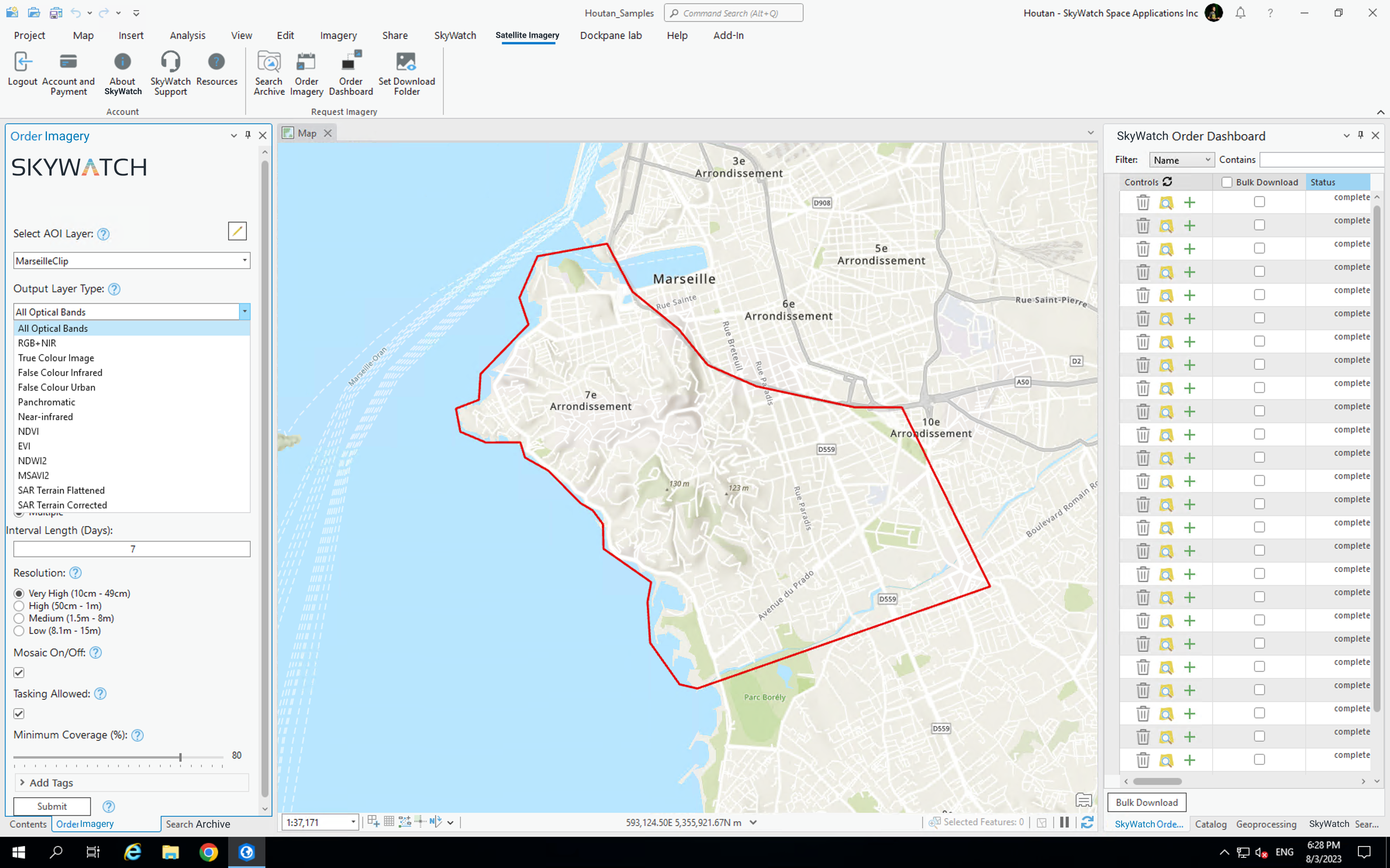 Easily task new imagery from ArcGIS