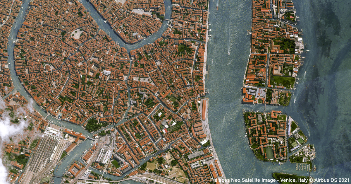 Highest resolution satellite imagery - Pléiades Neo image of Venice, Italy